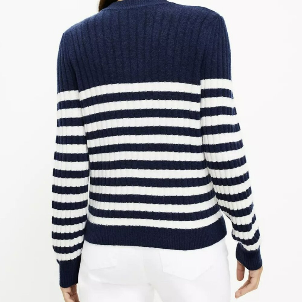 Heart Puff Sleeve V-Neck Cardigan Loft - Picture 6 of 8